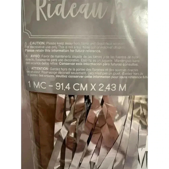 Way to Celebrate Silver Foil Fringe Door Curtain Party Decoration - Picture 3 of 4